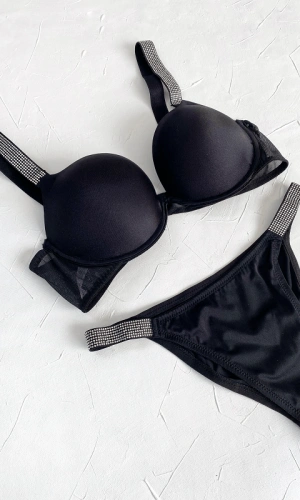 Stone Supported Bra Set