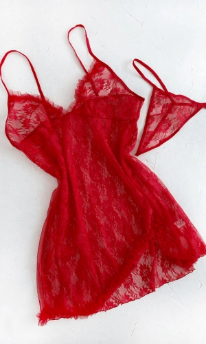 Tulle Frill Detailed Nightgown