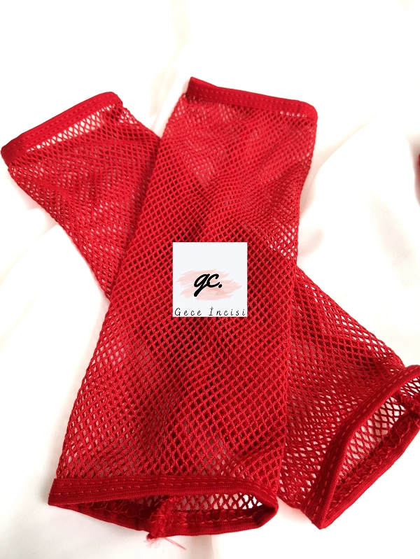 Red Gloves Mesh Suit