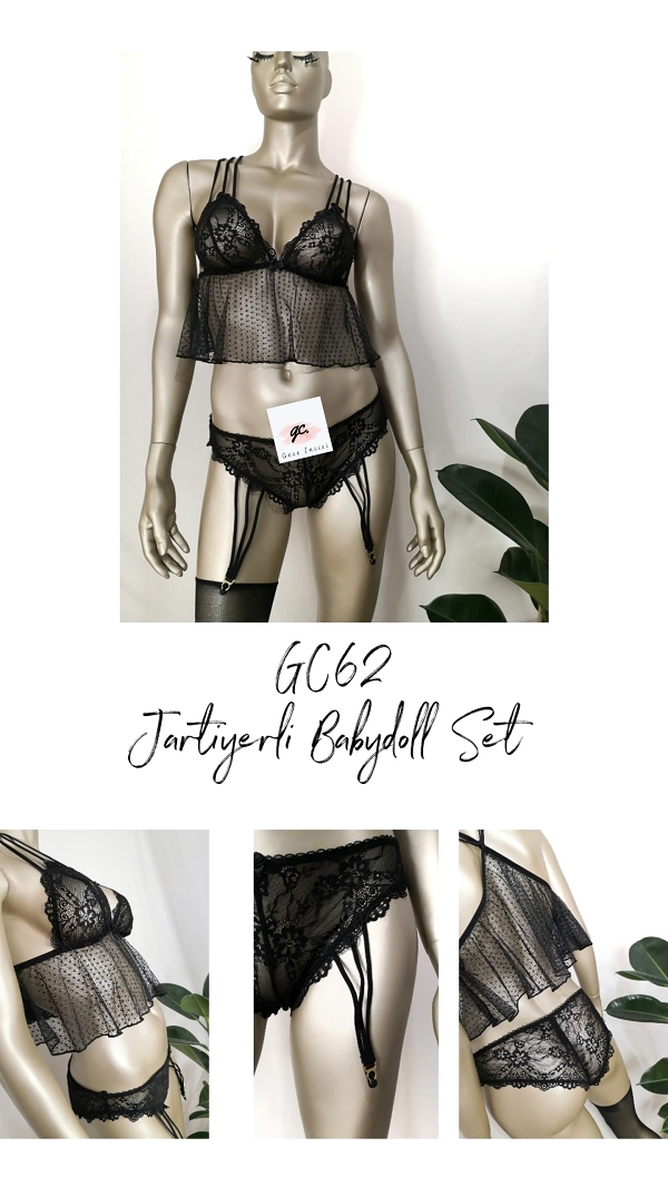 Jartiyerli Babydoll Takım