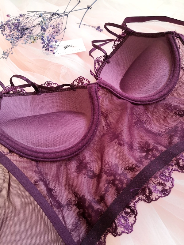 Purple Supported Bralet Set