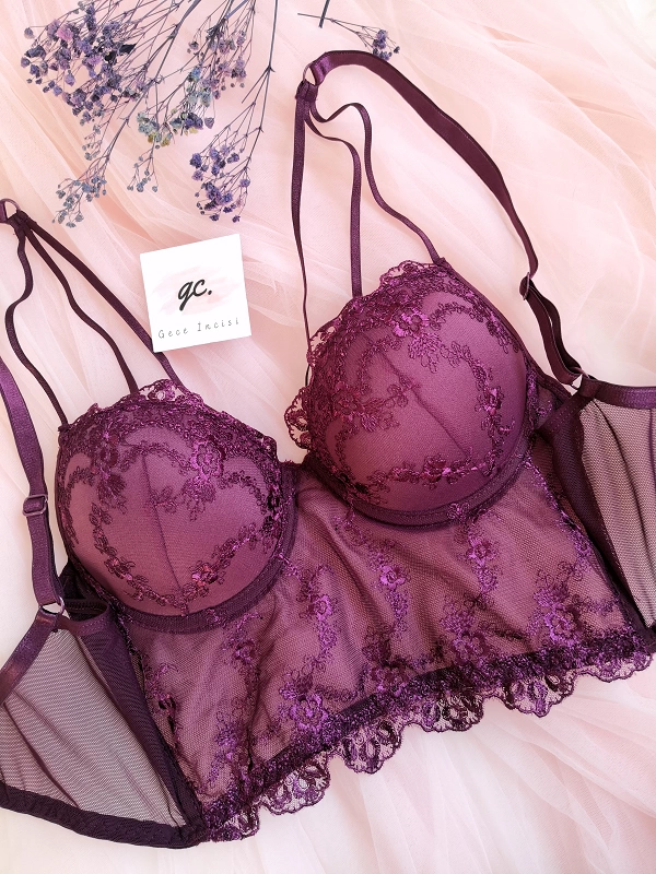 Purple Supported Bralet Set