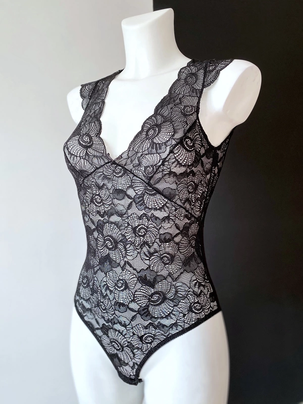 Lace Bodysuit(With Snaps)