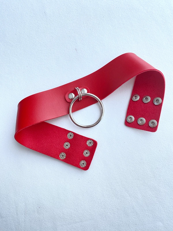 Leather Collar And Bracelet Set