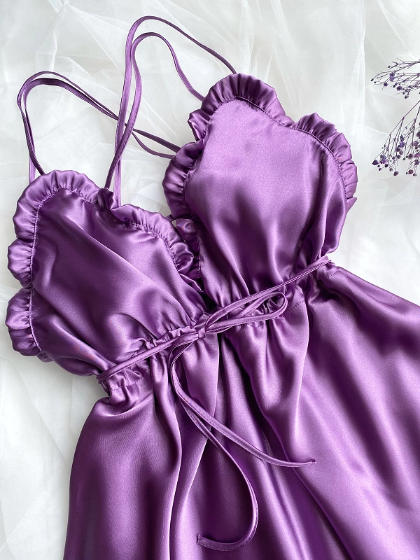 Purple Satin Nightgown