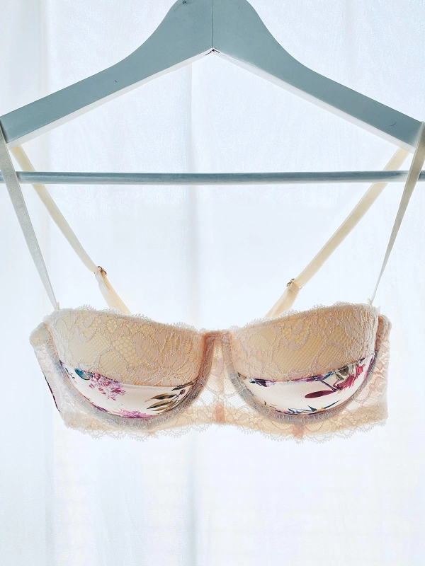 Floral Patterned Support Bra Set