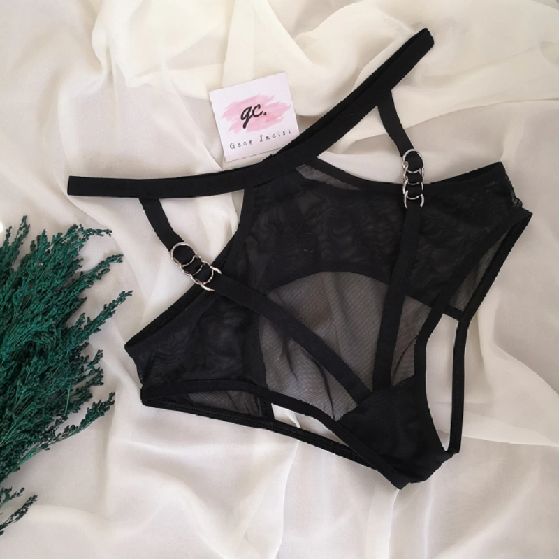 Ring Detailed Transparent Panties