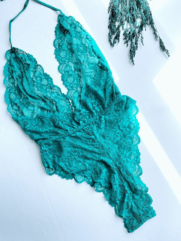 Green Lace Bodysuit