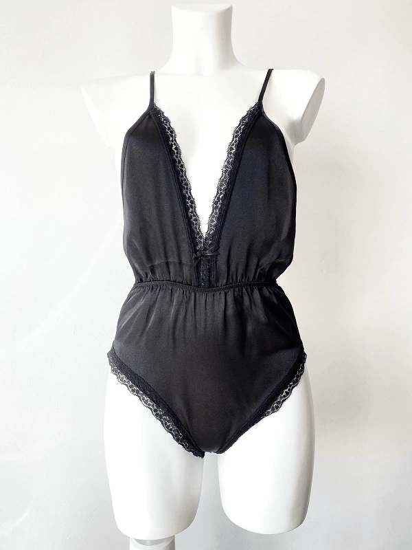 Black Satin Jumpsuit