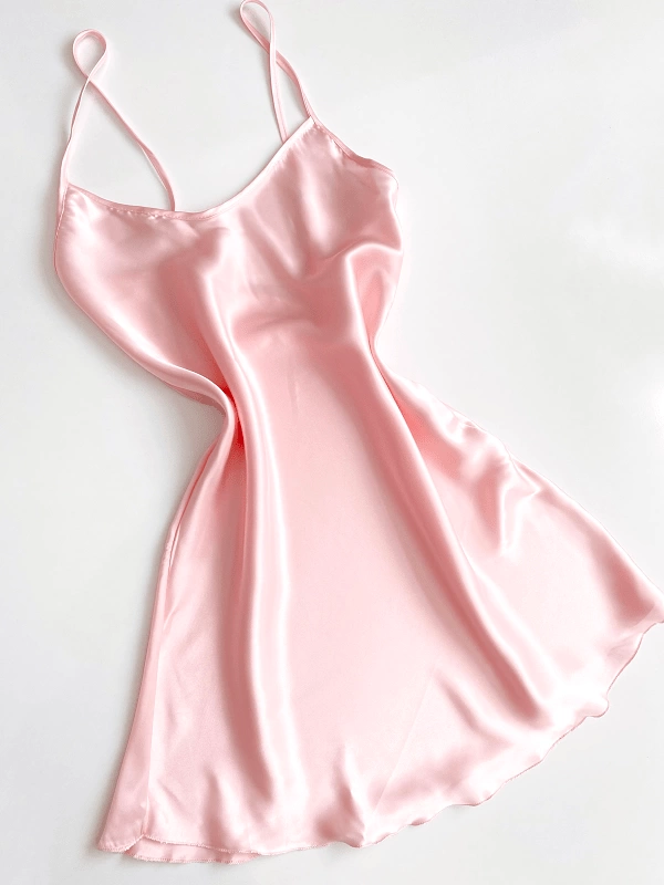 Salmon Satin Nightgown