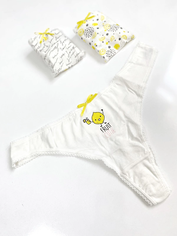 3 Pack Cotton Thong