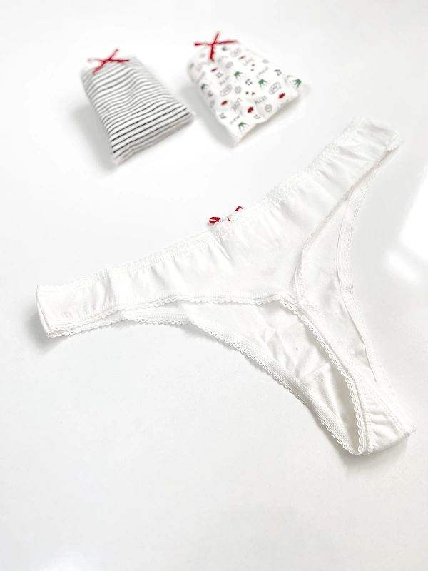 3 Pack Cotton Thong