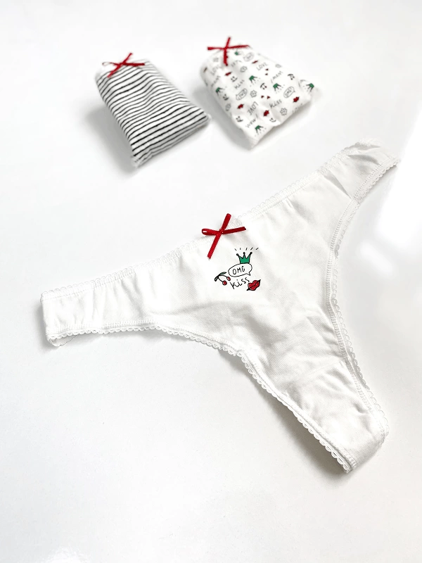 3 Pack Cotton Thong