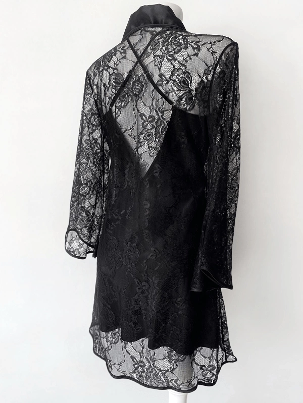 Lace Robe Nightgown Set