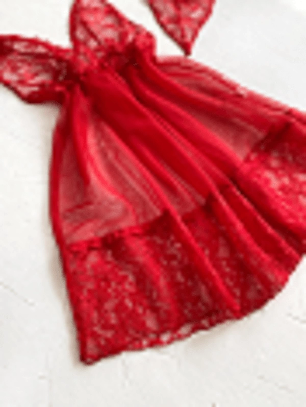 Frill Detailed Tulle Nightgown