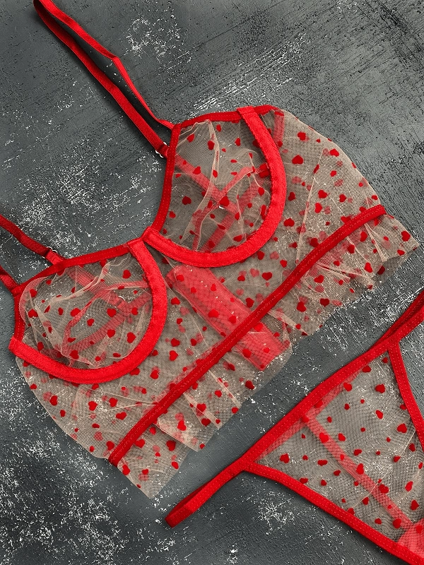 Heart Bustier Set