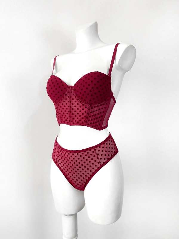 Polka Dot Bustier Set