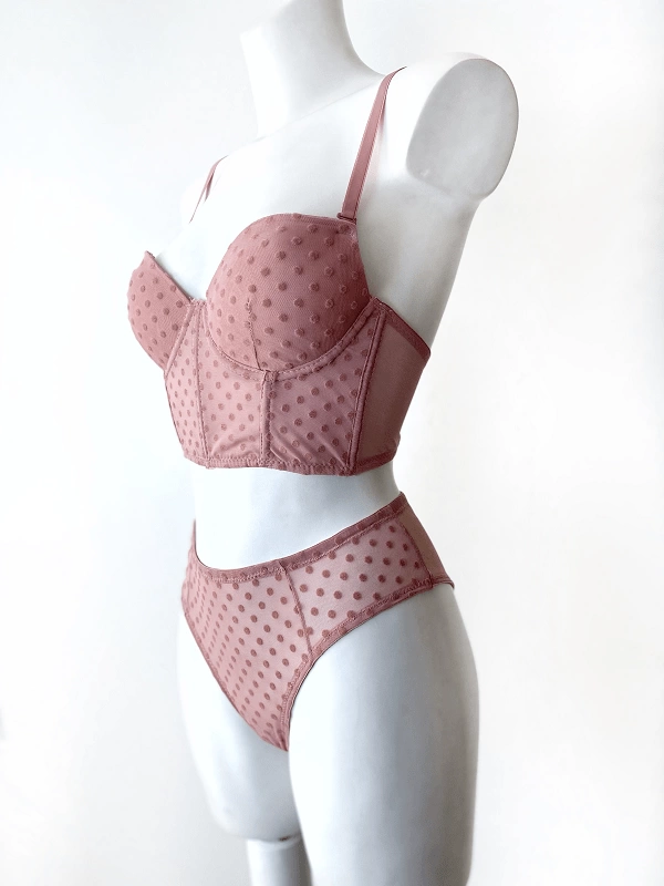 Polka Dot Bustier Set