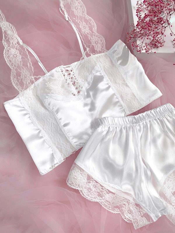 Satin Shorts Set