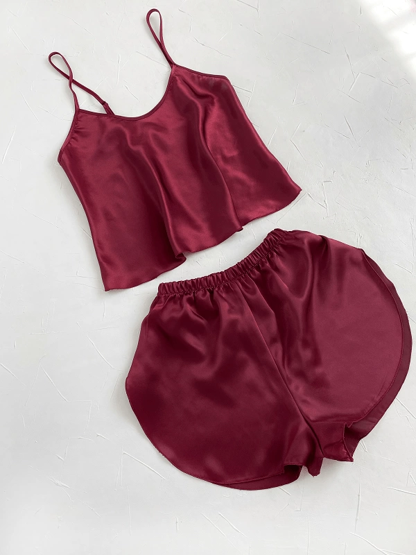 Satin Shorts Set