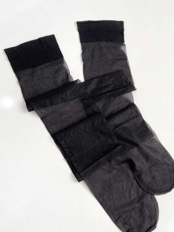 Black Semi-Supported Garter Set