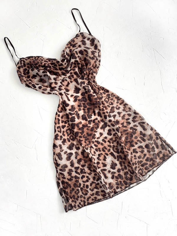 Transparent Leopard Nightgown