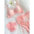 Pink Semi-Supported Garter Set