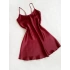 Claret Red Satin Nightgown