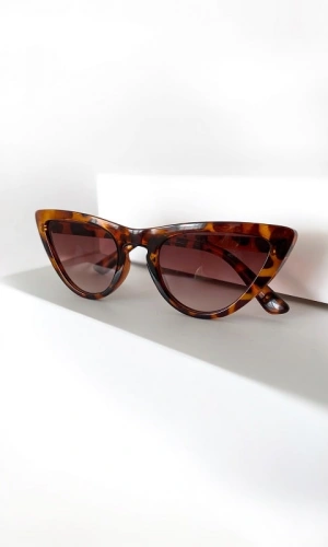 Leopar Desenli Kedi Gözlük