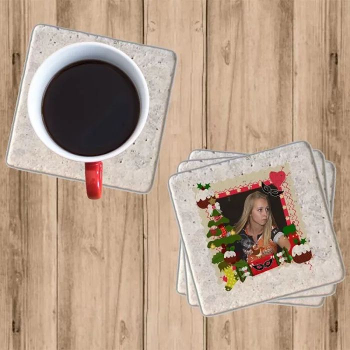 YIlbaşı Fotoğraf Çerçeveli Bardak Altlığı (4lü)
