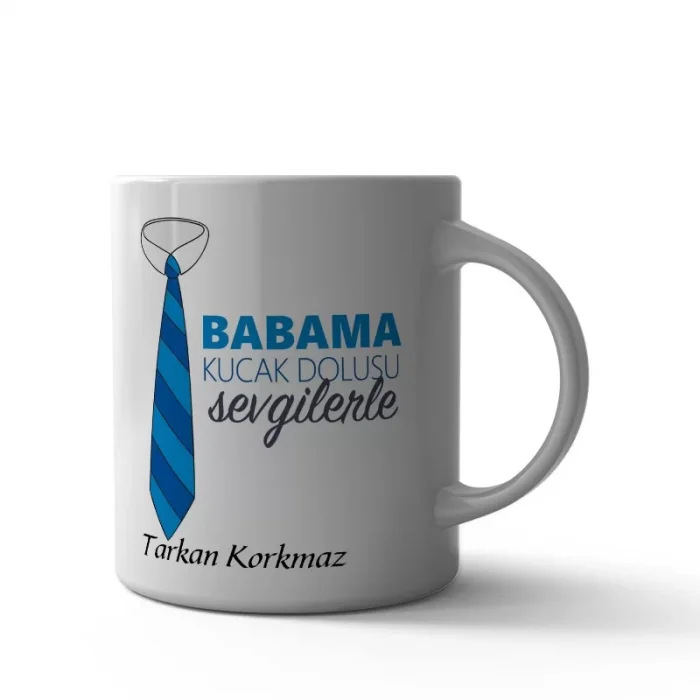 Babama Kucak Dolusu Sevgilerle Kupa Bardak