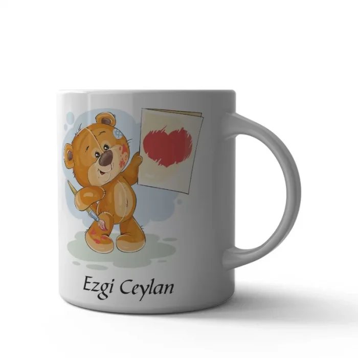 Kişiye Özel Sevimli Ayıcıklı Kupa Bardak