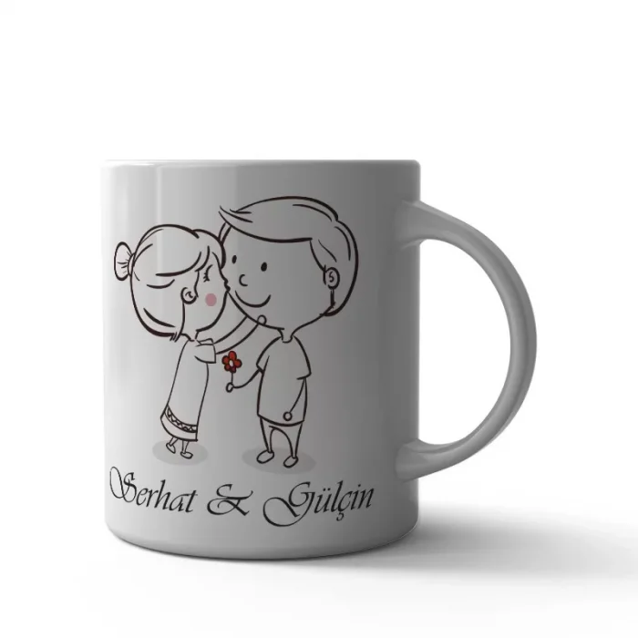 Sevgili Karikatür Kupa Bardak