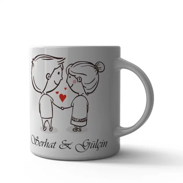 Sevgili Karikatür Kupa Bardak