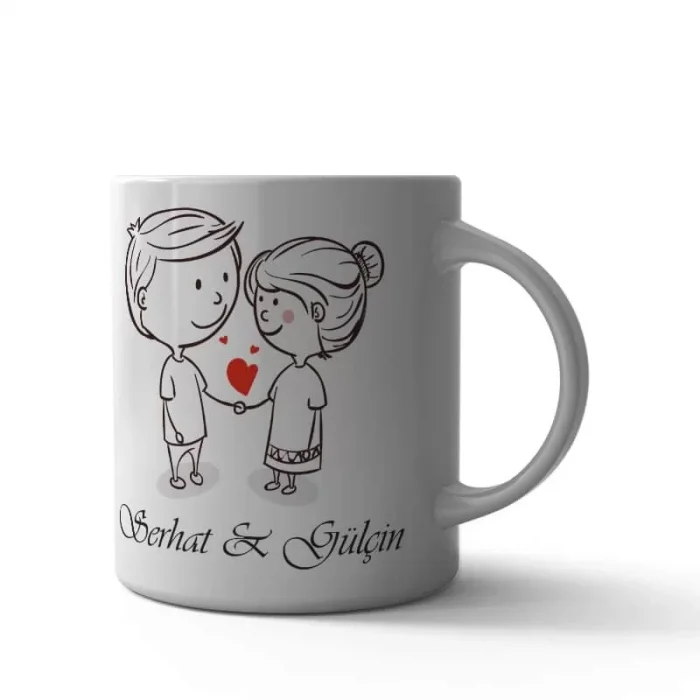 Sevgili Karikatür Kupa Bardak