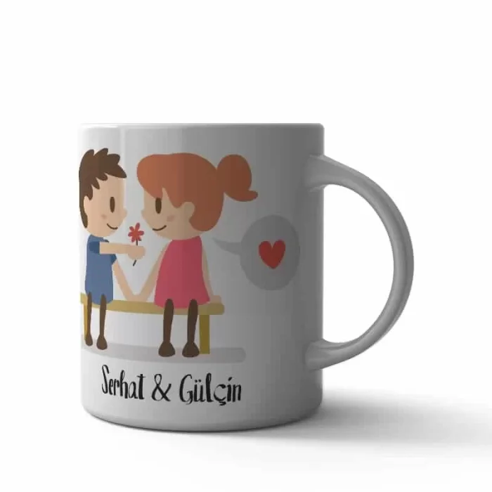 Sevgili Karikatür Kupa Bardak