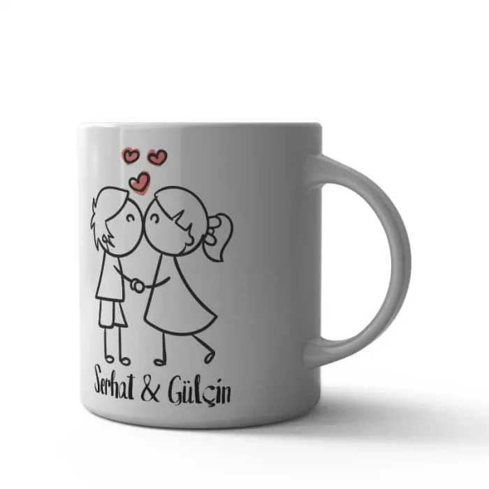 Sevgili Karikatür Kupa Bardak
