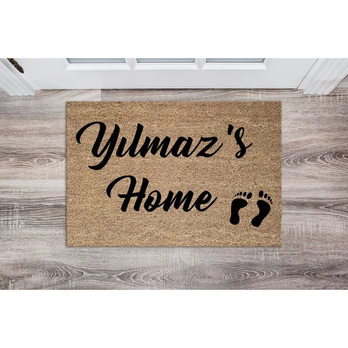 Aile İsim Tasarımlı Kapı Paspası