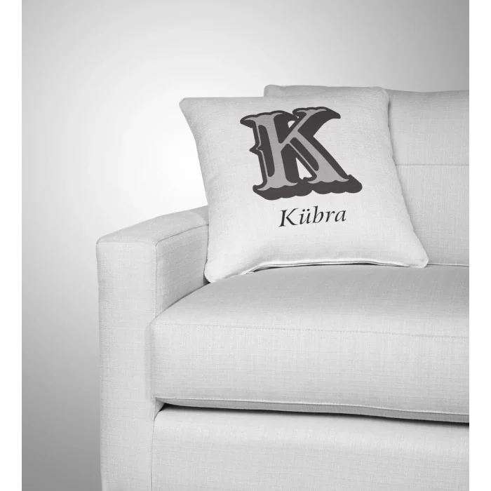 Harf Tasarımlı Kişiye Özel İsimli Yastık