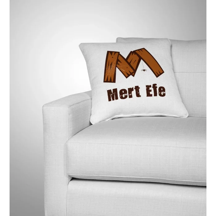 Harf Tasarımlı Kişiye Özel İsimli Yastık