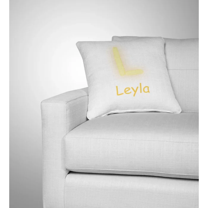 Harf Tasarımlı Kişiye Özel İsimli Yastık