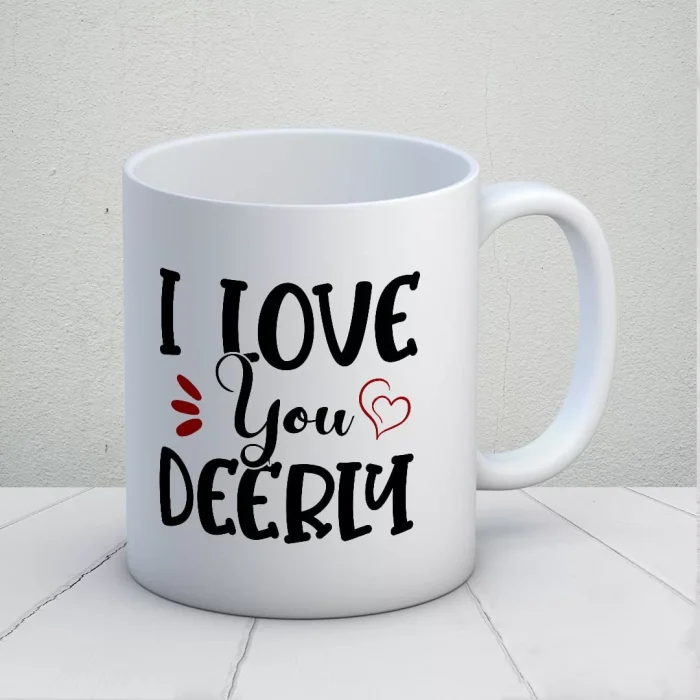 I Love You Deerly Kupa Bardak