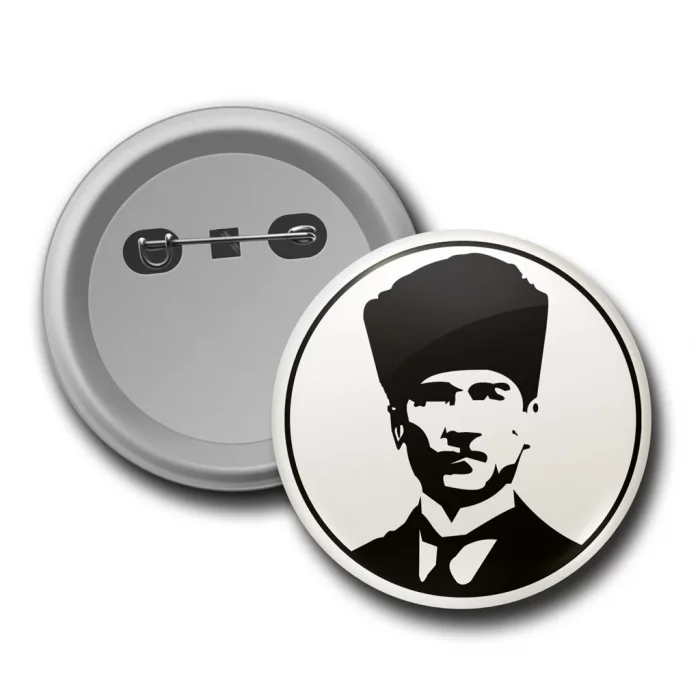 Atatürk Kalpaklı Silüet Rozet