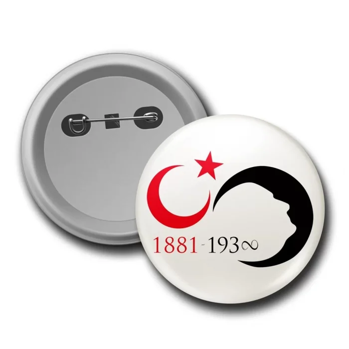 Ay Yıldız Atatürk Silüet Rozet