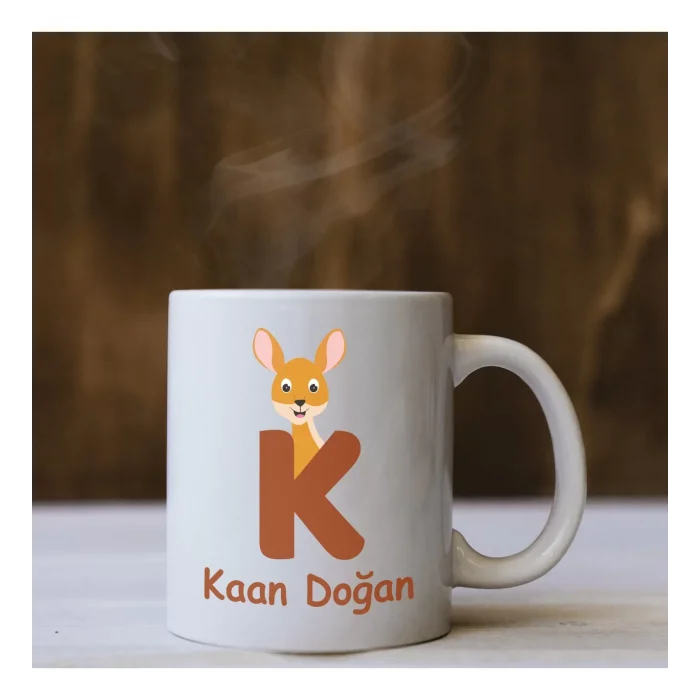 Harf Tasarımlı Kişiye Özel İsimli Kupa
