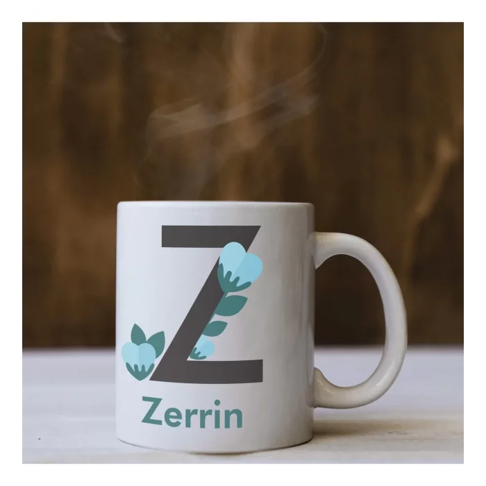 Harf Tasarımlı Kişiye Özel İsimli Kupa