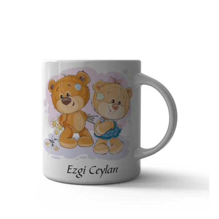 Kişiye Özel Sevimli Ayıcıklı Kupa Bardak