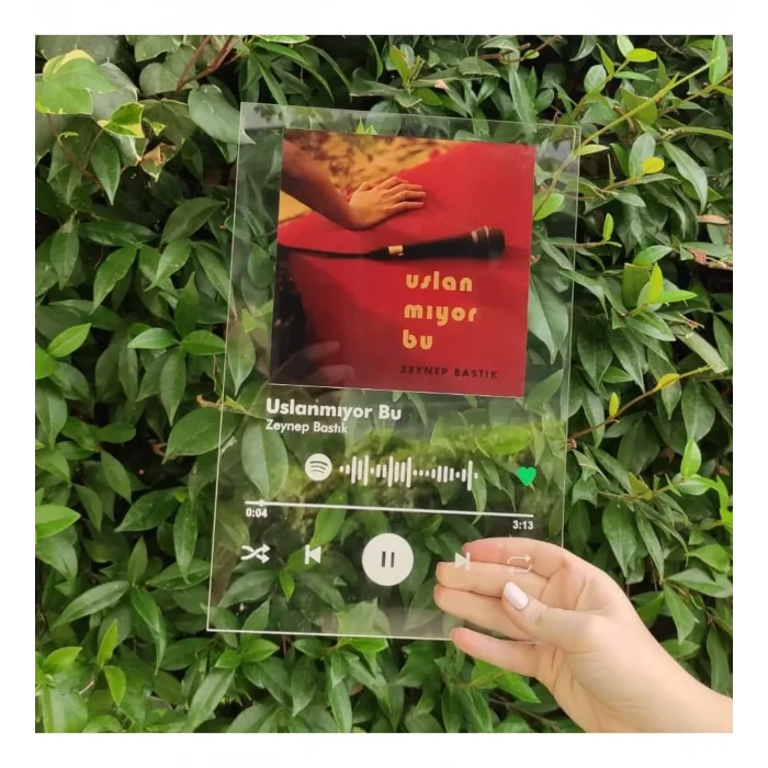 Kişiye Özel Spotify Barkodlu Plak 12x21 cm