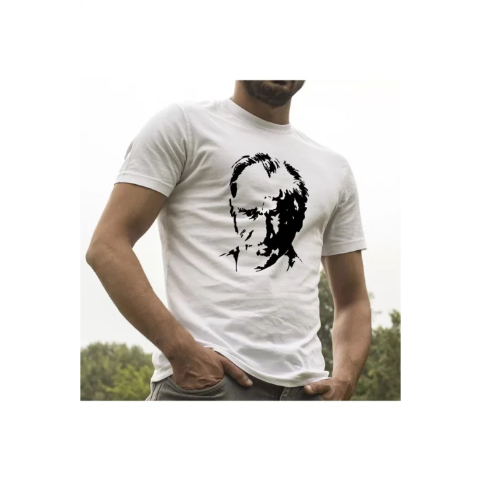 Atatürk Silüet Beyaz Tişört
