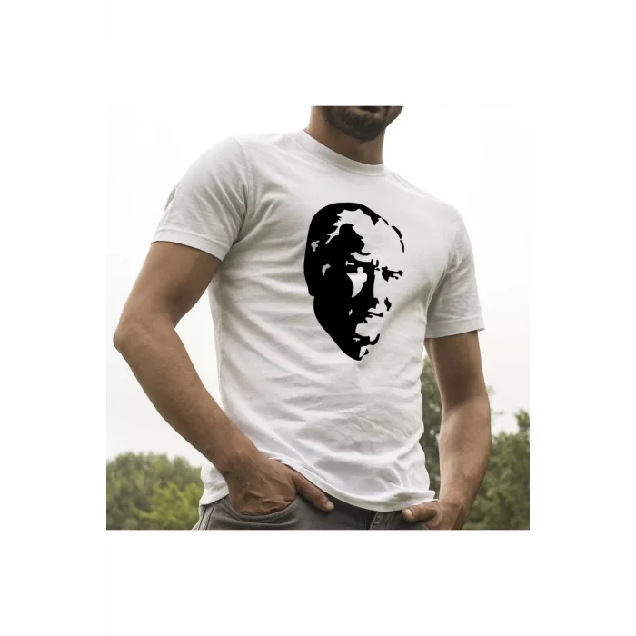 Atatürk Silüet Beyaz Tişört